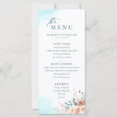 Elegant strand bruiloft menu (Voorkant)