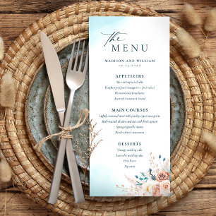 Elegant strand bruiloft menu