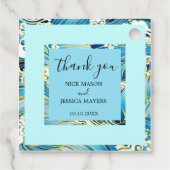 Elegant Strand Bruiloft Patroon Gepersonaliseerd A Bedankjes Labels (Achterkant)