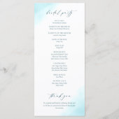 Elegant strand bruiloft programma (Achterkant)