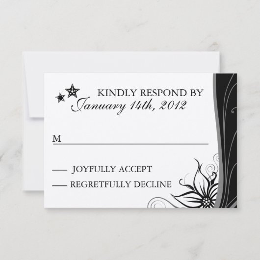 Elegant strand Destination Thed RSVP Cards (Voorkant)