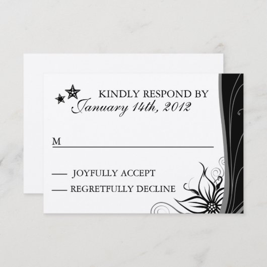 Elegant strand Destination Thed RSVP Cards (Voorkant / Achterkant)