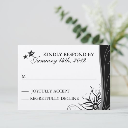Elegant strand Destination Thed RSVP Cards (Staand voorkant)