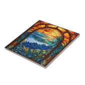 Elegant strand door het raam tegeltje (Zijkant)