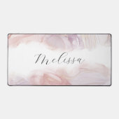 Elegant strand golven alcohol inkt monogram bureaumat (Voorkant)