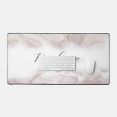 Elegant strand golven alcohol inkt monogram bureaumat (Keyboard & Muis)