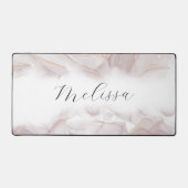 Elegant strand golven alcohol inkt monogram bureaumat (Voorkant)