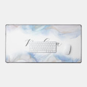 Elegant strand golven alcohol inkt monogram bureaumat (Keyboard & Muis)