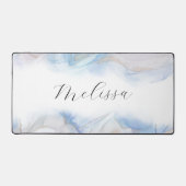 Elegant strand golven alcohol inkt monogram bureaumat (Voorkant)