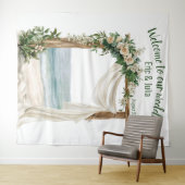  Elegant Strand Huwelijk Achtergrond Wandkleed (In Situ (horizontaal))