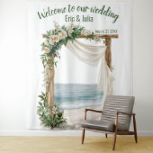  Elegant Strand Huwelijk Achtergrond Wandkleed (In situ)