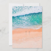 Elegant strand marineblauw Zee golven zomerbruilof Kaart (Achterkant)