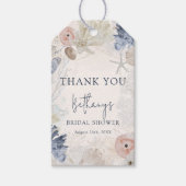 Elegant strand Nautisch Vrijgezellenfeest Dank u Cadeaulabel (Voorkant)