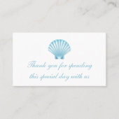 Elegant strand nautische dank u bruiloft plaatskaartje (Voorkant)