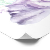 Elegant strand Ocean Corals Baby shower Welkom Poster (Hoek)