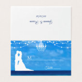 Elegant Strand, Paar & Kroonluchter Plaats Kaart (Buitenkant ongevouwen)