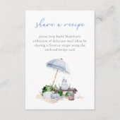 Elegant strand picknick Vrijgezellenfeest delen ee Informatiekaartje (Voorkant)