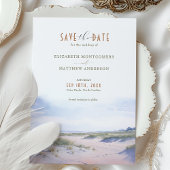 Elegant strand Save the Date Kaart - Buitenbank
