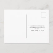 Elegant Strand Seashell Script Bruiloft RSVP Uitnodiging Briefkaart (Achterkant)