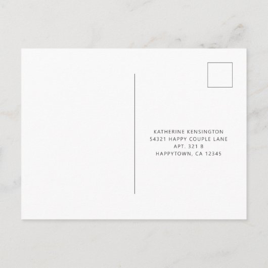 Elegant Strand Seashell Script Bruiloft RSVP Uitnodiging Briefkaart (Achterkant)