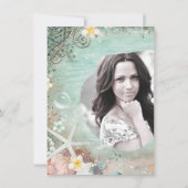 Elegant strand Starfish Pearls Vrijgezellenfeest F Kaart (Achterkant)