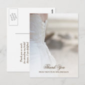 Elegant strand trouwjurk Vrijgezellenfeest Dank u Briefkaart (Voorkant / Achterkant)