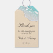 Elegant strand zee oceaantrouwcadeau cadeaulabel (Voorkant)