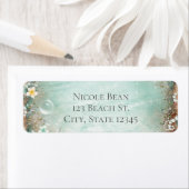 Elegant strand Zee Starfish & Pearls Vrijgezellenf Etiket (Insitu)