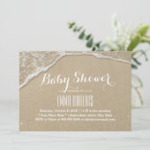 Elegant strand & Zee Water Baby shower Kaart (Staand voorkant)