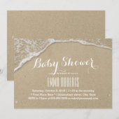 Elegant strand & Zee Water Baby shower Kaart (Voorkant / Achterkant)