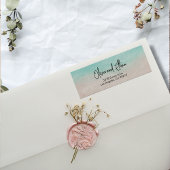 Elegant strand zomer bruiloft retour adres label