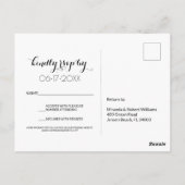 Elegant Strand Zomer Bruiloft RSVP Briefkaart (Achterkant)