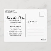 Elegant Strand Zomer Bruiloft Save the Date Briefkaart (Achterkant)