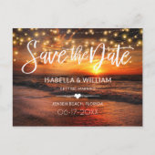 Elegant Strand Zomer Bruiloft Save the Date Briefkaart (Voorkant)