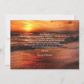 Elegant Strand Zomer Bruiloft Verander de Datum Ka Kaart (Achterkant)