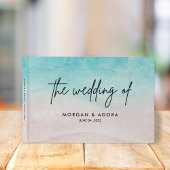 Elegant Strand Zomer Waterverf Bruiloft Uitnodigin Gastenboek