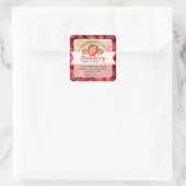 Elegant Strawberry Jam Classic Round Sticker (Tas)