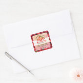 Elegant Strawberry Jam Classic Round Sticker (Envelop)