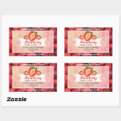 Elegant Strawberry Jam Classic Round Sticker (Vel)