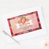 Elegant Strawberry Jam Classic Round Sticker (Envelop)