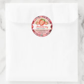 Elegant Strawberry Jam Ronde Sticker (Tas)