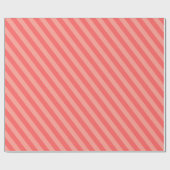 Elegant Strawberry Pink Striped Pattern Cadeaupapier (Vlak)