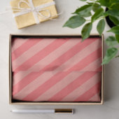 Elegant Strawberry Pink Striped Pattern Tissuepapier (Geschenk)