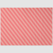 Elegant Strawberry Pink Striped Pattern Tissuepapier (Voorkant)