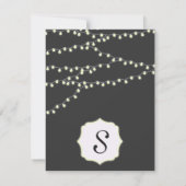 Elegant strengen licht bedankkaart (Achterkant)