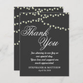 Elegant strengen licht bedankkaart (Voorkant / Achterkant)