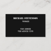 Elegant, strepen, gestript patroon visitekaartje (Achterkant)