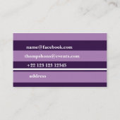 elegant strepen visitekaartje met dubbel gezicht (Achterkant)