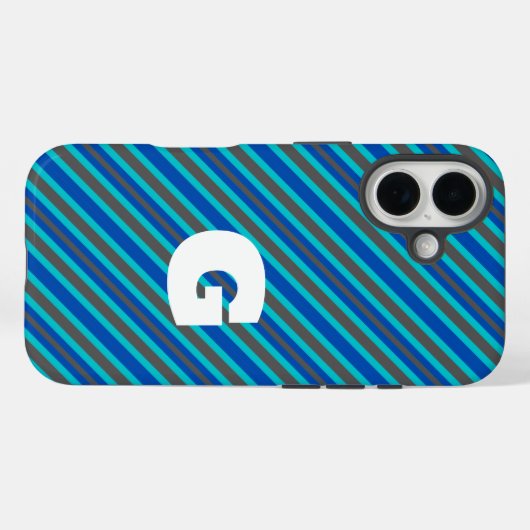 Elegant strepenpatroon personaliseren Case-Mate iPhone case (Achterkant (horizontaal))