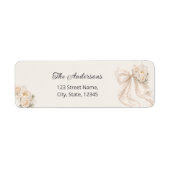 Elegant Strik Florale Retouradres Label (Voorkant)